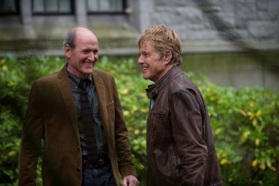 robert redford con richard jenkins sul set di la regola del silenzio